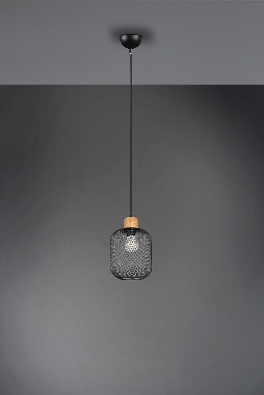 Lustra Calimero, RL, 18x150 cm, 40W, 1x E27, metal, negru mat - imagine 5